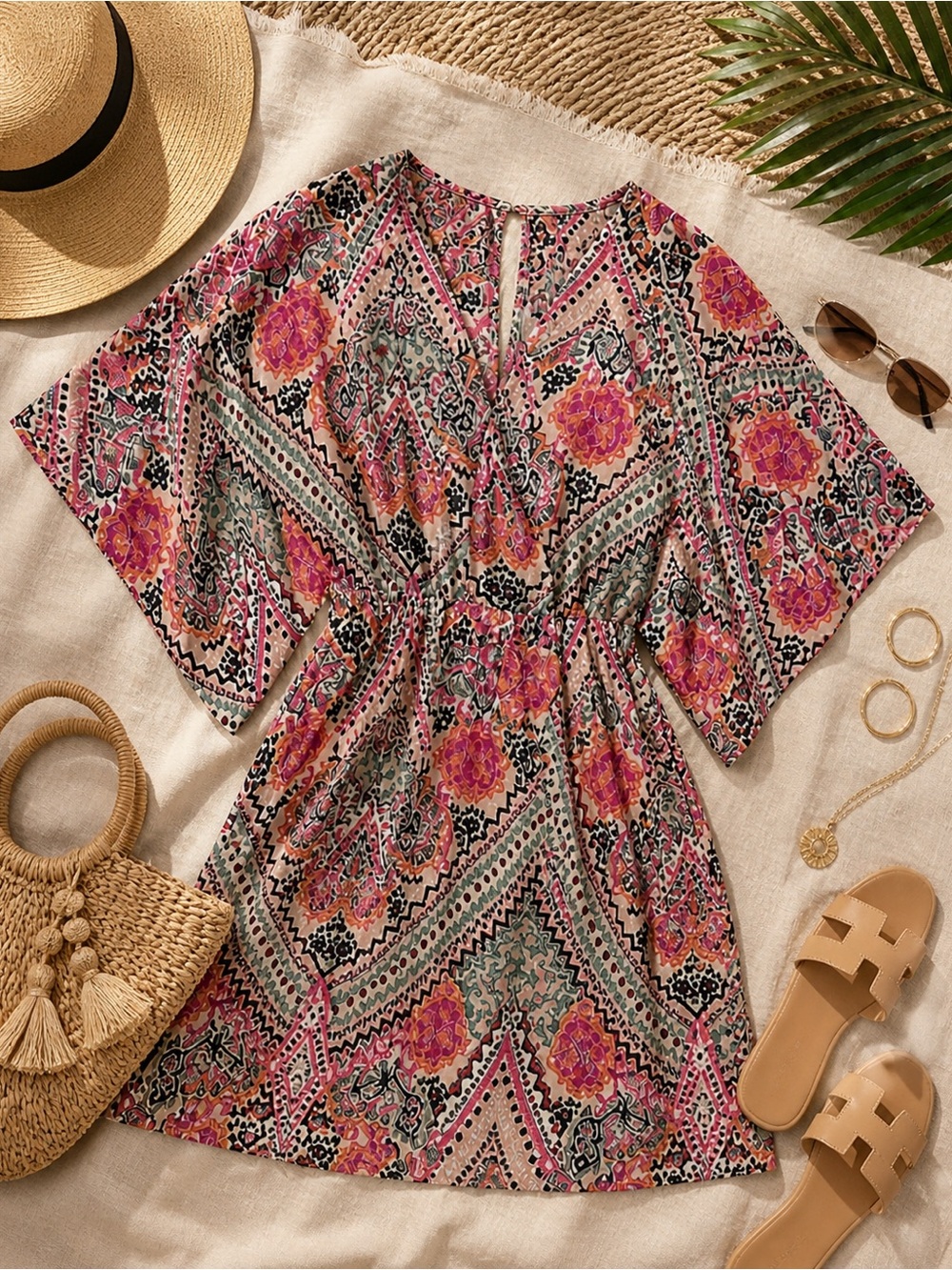 Maeve by Anthropologie Plus Size Boho Paisley Dress| Curvy Chic Festival Style